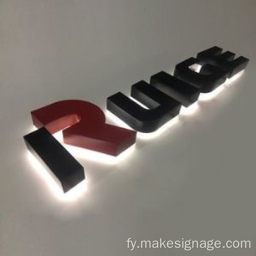 Backlit LED-kanaalbrief mei akryl